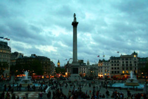 Trafalgar Square and the National Gallery in London
